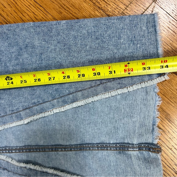 Sincerely Jules | Asymmetrical Denim Button Front Slit Midi Skirt Size 3/26 - Picture 12 of 12